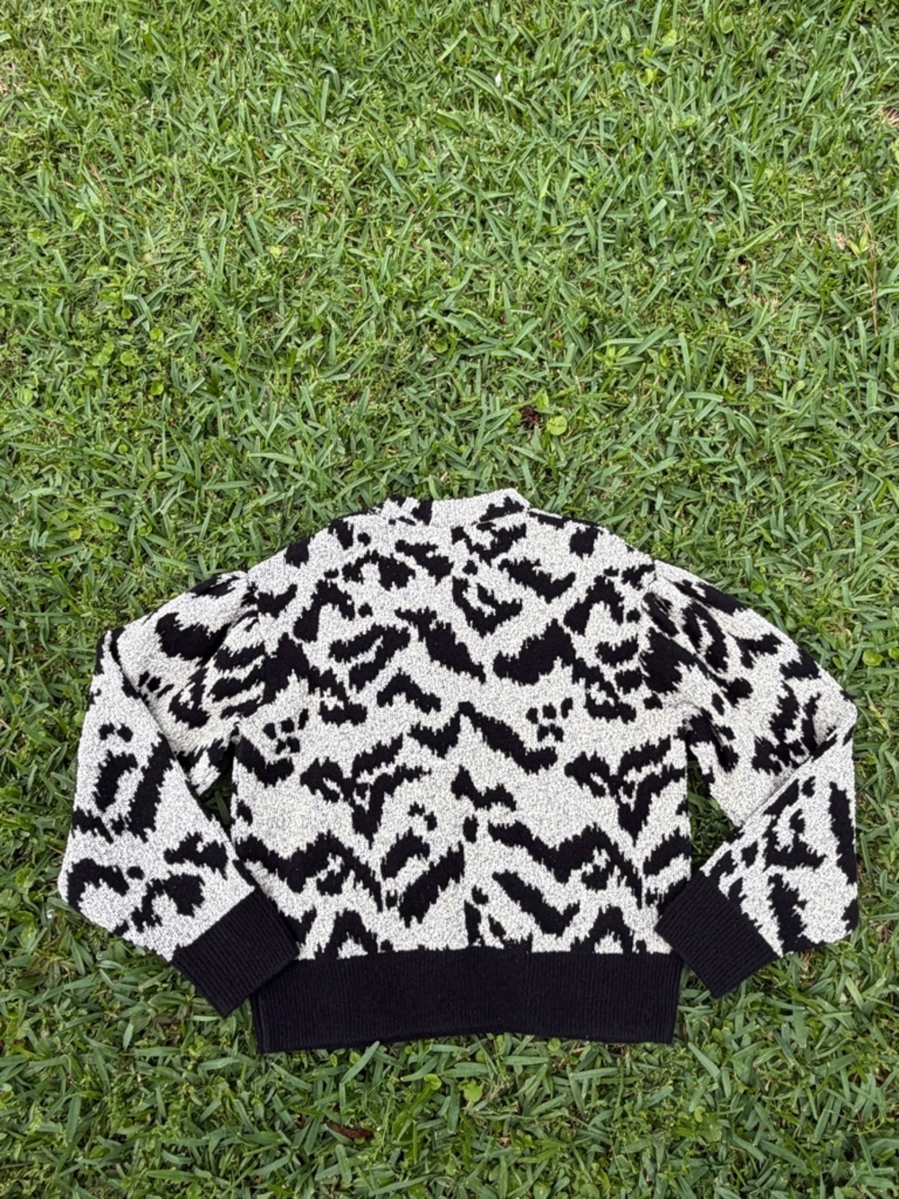 Ulla Johnson Nalla Pullover Onyx Animal Print Sweater Small Wool Blend - Picture 9 of 9